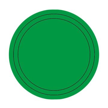 帛拉 仪表盘上下限标识 直径100mm（整圆）绿色，BL00245 售卖规格：10张/包