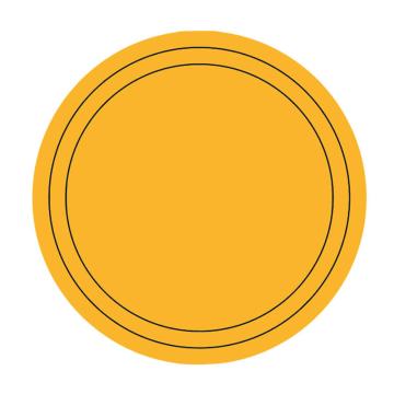 帛拉 仪表盘上下限标识 直径100mm（整圆）黄色，BL00246 售卖规格：10张/包