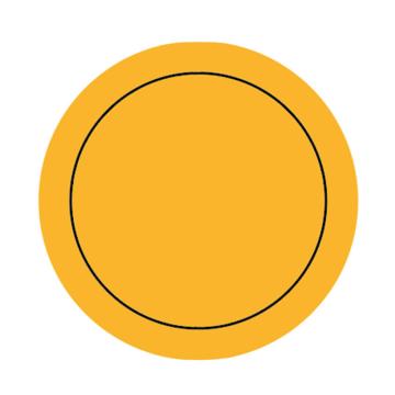 帛拉 仪表盘上下限标识 直径50mm（整圆）黄色，BL00249 售卖规格：10张/包