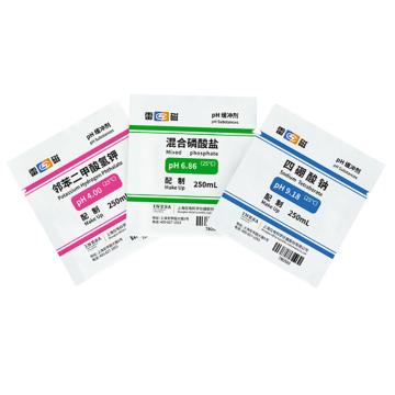 雷磁 pH 4.00、6.86、9.18缓冲粉剂套装，粉剂（3种*5包，15包），780500N01 售卖规格：1套