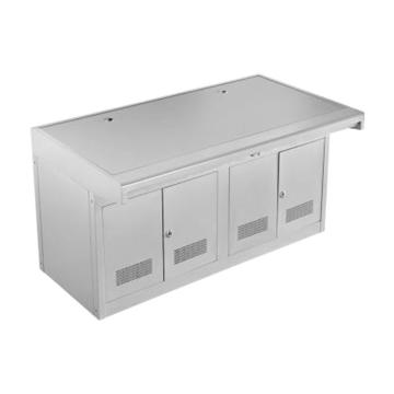 哈德威 厚款监控操作台，双联,尺寸(mm):1600×900×750,全白 桌面钢面,对开门下柜,不含安装 售卖规格：1台