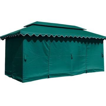 安赛瑞 罗马帐篷，户外展销广告活动遮阳防雨棚凉亭，4×6m柱10cm单边有围有纱，墨绿，4N00168 售卖规格：1顶