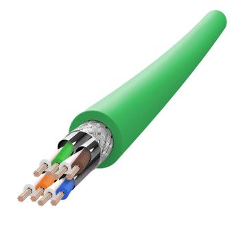 兆龙 工业以太网PUR屏蔽万兆网线，ZL5204170 绿色，100米 FD CAT6A S/FTP 4x2x26AWG/19 绿色 售卖规格：100米/根
