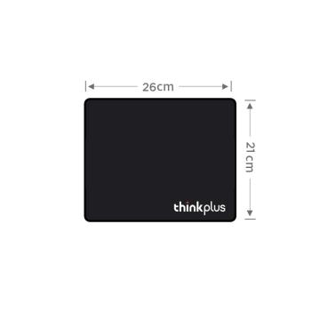ThinkPlus 鼠标垫，SD10 无封边 26*21cm 黑色 售卖规格：1个