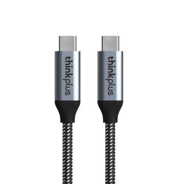 聯想 ThinkPlus 數據線，CC515H USB-Type-C/雙TypeC快充數據線 適用華為小米 5A Gen2 1.5米 黑灰
