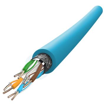 兆龙 CAT6六类双屏蔽无氧铜芯网线，ZL2403005 SF/UTP-CAT6-4P-PVC蓝色 售卖规格：305米/根