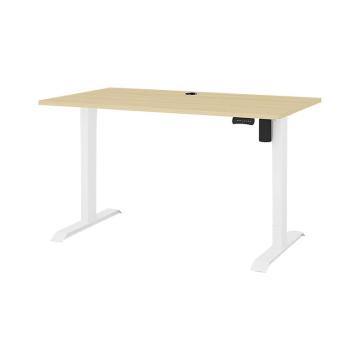 臻远 可升降办公桌，ZY-SJZA-05 白桌架+1.4m橡木色桌面 售卖规格：1张