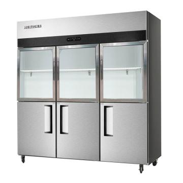 美菱 立式六门三藏三冻商用厨房大冰箱，MCF（L）-1.8LCD6MGOH 售卖规格：1台