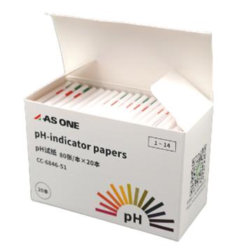 亚速旺/Asone AS ONE pH试纸 pH1-14 1盒(20本)，CC-6846-51 售卖规格：1盒