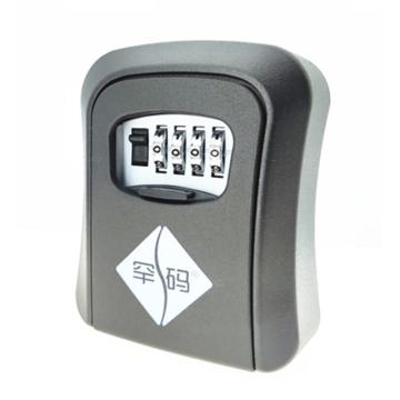 罕码 墙置式密码型钥匙存储盒-黑色，HMLK0768BLK 售卖规格：1个