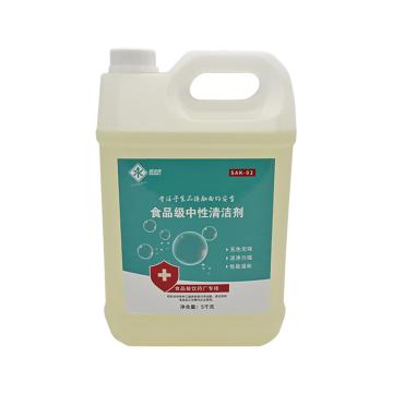 食安库/SHIANKU 洗洁精，SAK-02 食品级 中性清洁剂 5KG/桶 售卖规格：1桶