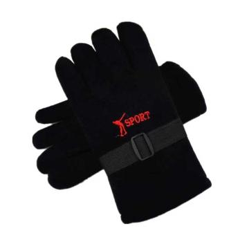 文杰 棉手套，加厚、黑色、松紧舒适收口、均码