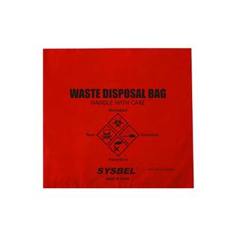 西斯贝尔/SYSBEL 中号防化处理袋红色(300个/箱)，SYB300SR 售卖规格：1组