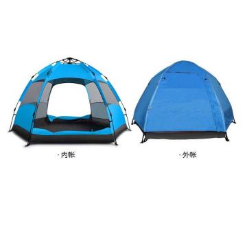 安赛瑞 户外全自动六角帐篷，12314，蓝色，270×240×155cm 售卖规格：1顶
