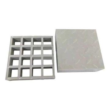 JDG 玻璃钢格栅，1220×3660×50mm，方格50×50mm 菱形板封面，灰色，邻苯树脂 售卖规格：1块