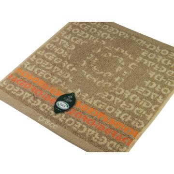 洁丽雅/GRACE 全棉提花方巾，8541-浅棕 经典系列logo 34×34cm，52g 售卖规格：1条