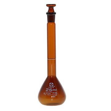 柴田科学/SIBATA 容量瓶，6-241-04 25ml，高精度，茶色 售卖规格：1个