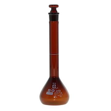 柴田科学/SIBATA 容量瓶，6-241-05 50ml，高精度，茶色 售卖规格：1个