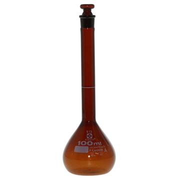 柴田科学/SIBATA 容量瓶，1-8659-06 100ml，A级，茶色 售卖规格：1个