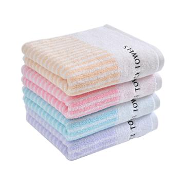 洁丽雅/GRACE 竖条系列纯棉毛巾，7693AW 34×72cm 100g 随机色 售卖规格：1条