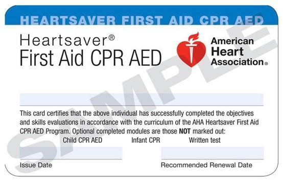 AHA 心脏救护急救培训课程，HeartSaver培训 售卖规格：1份