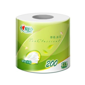 心相印 茶语系列4层200克卷筒卫生纸，BT2610 售卖规格：10卷/提