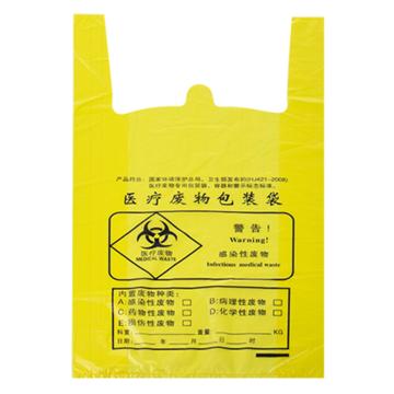 比克曼生物 医疗废物包装袋（PE复合膜材质）双面五丝，黄色，60*70cm，手提，100个/袋，110107014 售卖规格：1袋
