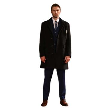 笙谷 时尚高级男士长款羊毛大衣，黑色，XL，ZZ4W1209（同款10件起订）