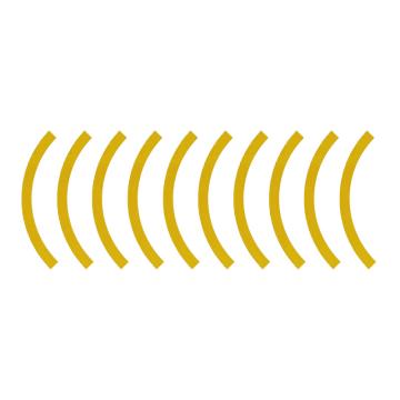 安赛瑞 反光防水压力表贴，三色标识贴仪表盘指示贴，5cm四分之一贴，黄色，310616 售卖规格：1张