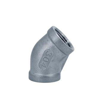 Raxwell 不锈钢304内丝45°弯头，1-1/2"，DN40，PT螺纹，RVPA0806 售卖规格：1个