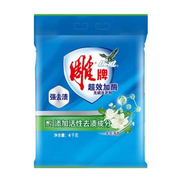 雕牌 超效加酶无磷洗衣粉，茉莉清香4kg 售卖规格：1袋