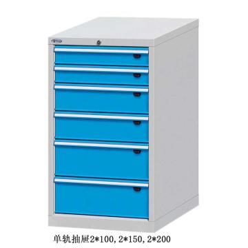 位邦 工具柜,尺寸(mm):564×600×1000,灰色,抽屉蓝色,单轨抽屉,6个抽屉，75.5609.12 售卖规格：1个
