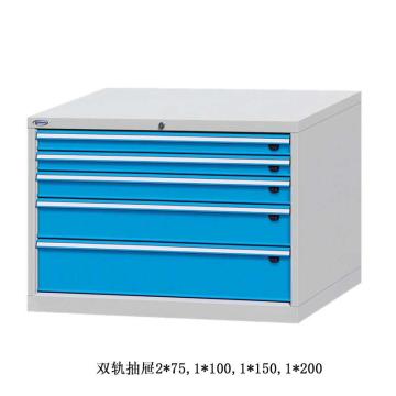 位邦 工具柜,尺寸(mm):1023×725×700,灰色,抽屉蓝色,双轨抽屉,5个抽屉，75.1752.12 售卖规格：1个