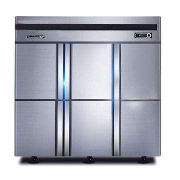 德玛仕/DEMASHI 立式六门上冷藏下冷冻双温商用厨房冰箱，KCD1.6L6-2W（YD01） 售卖规格：1台