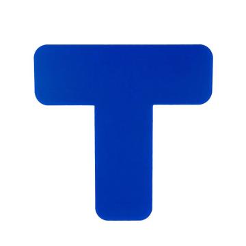 安赛瑞 重载型5S管理地贴（T型）蓝色，工厂精益化生产标识贴，T型5S定位标记地贴，10946 售卖规格：10片/包