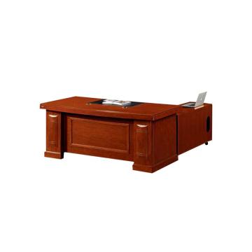 企诺 现代经理桌胡桃木色油漆班台，QN-LK-LT187 1800W*1600D*760H 售卖规格：1张