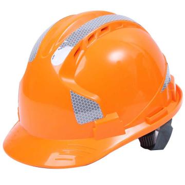 添盾 三筋ABS带透气安全帽，TD-HT04-橙 3M反光条，旋钮式帽衬，Y型下颚带 售卖规格：1顶