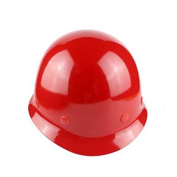 添盾 圆盔式玻璃钢安全帽，TD-HT01-红 旋钮式帽衬，Y型下颚带 售卖规格：1顶