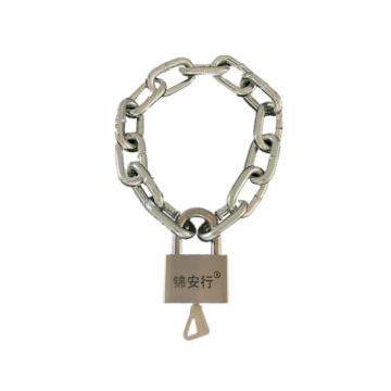锦安行 镀锌链条锁，JCH-LS8-4K φ10mm×3m镀锌链条＋60#通开不锈钢锁头含钥匙×1 售卖规格：1条