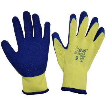 佳的 黄色纱线乳胶手套，C12BYLS 12双/打，120双/箱 售卖规格：1打