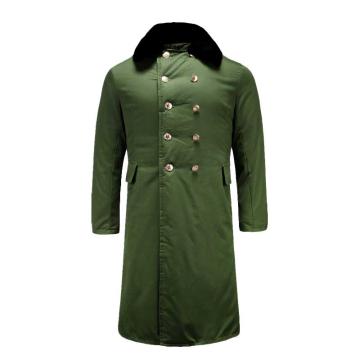 安赛瑞 冬季防寒加厚长款绿色棉袄大衣，25537 过膝防寒服执勤服棉服 大号（175-185） 售卖规格：1件