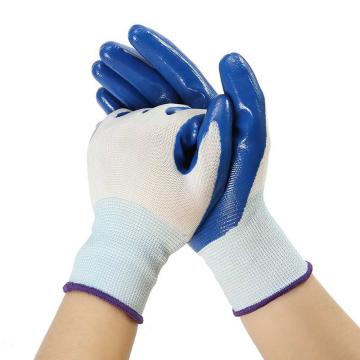添盾 丁腈涂层手套，TD-GL5202，均码 13针，蓝色，掌浸 售卖规格：1副