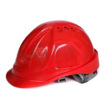 代尔塔M型安全帽，ABS，红色，正面印 logo（同系列30顶起订）