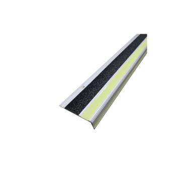 锦安行 L型铝合金发光楼梯防滑条，银色+荧光绿 75×1000mm，JCH-75L-G700 售卖规格：1条