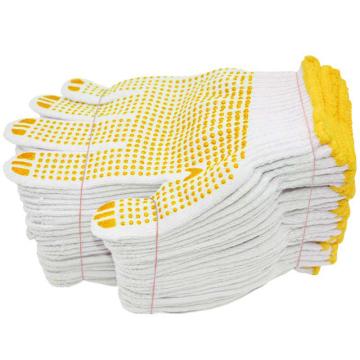 添盾 点塑纱线手套，TD-GL720G-黄点双面 7针，漂白，720g，涤棉，12副/打 售卖规格：12副/打