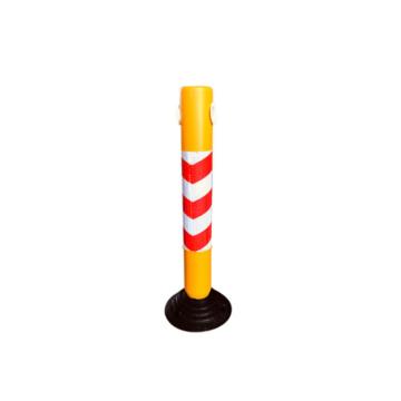 锦安行 塑料警示柱，750×95×230mm 不倒翁75cm 黄体两边带圆环 红白箭头膜，JCH-LZ13 售卖规格：1个
