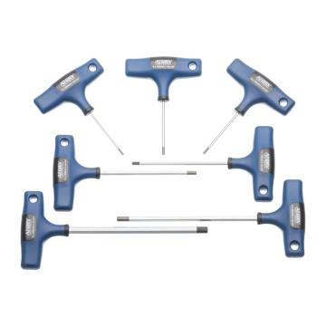 哈恩库博/HAHN+KOLB ATORN内六角扳手套件，7件，2-8毫米，带T形手柄，镀铬，52139810 售卖规格：1套