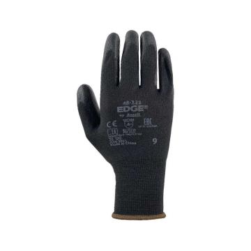 安思尔/Ansell 黑色PU涂层3级耐磨轻型机械防护手套，48-123-8 144副/箱 售卖规格：1副
