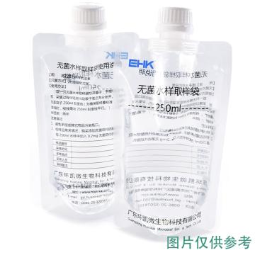 环凯微生物 无菌水样取样袋，863573 250ml，10个/包，150个/箱 售卖规格：1箱