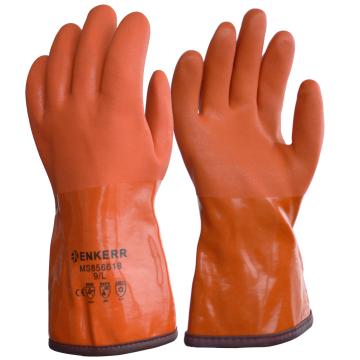 赢克尔 防寒手套，CZ-MS856618-9 橙色，尼龙衬里，PVC外部涂层，防滑抗盐蚀 售卖规格：1副